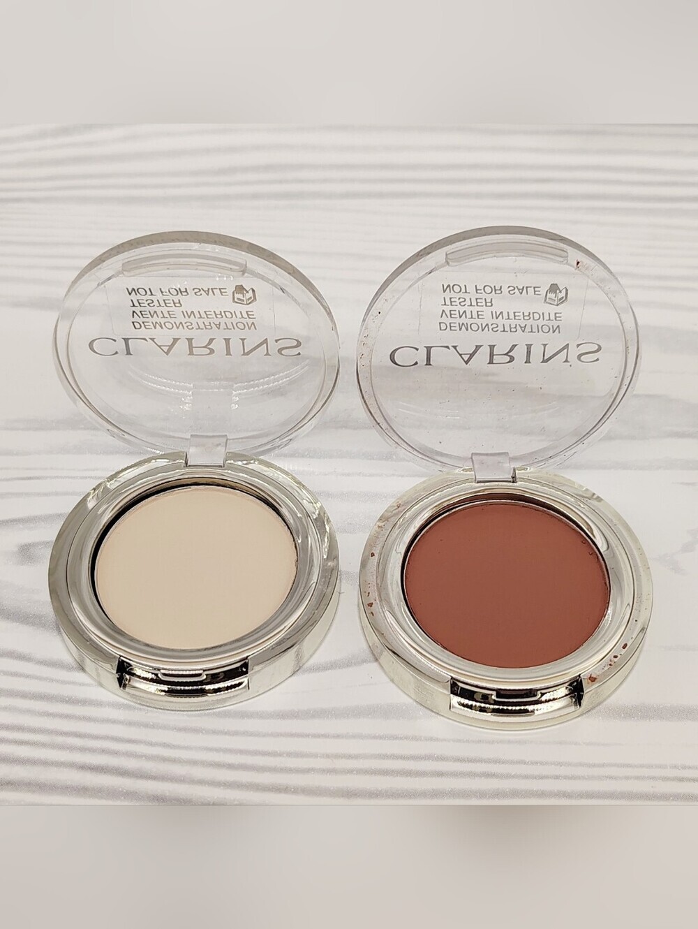 Clarins Ombre Skin Matte Eyeshadow Light Beige & Warm Terracotta New! Makeup